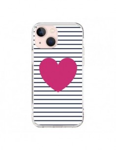 Coque iPhone 13 Mini Coeur Traits Marin - Jonathan Perez