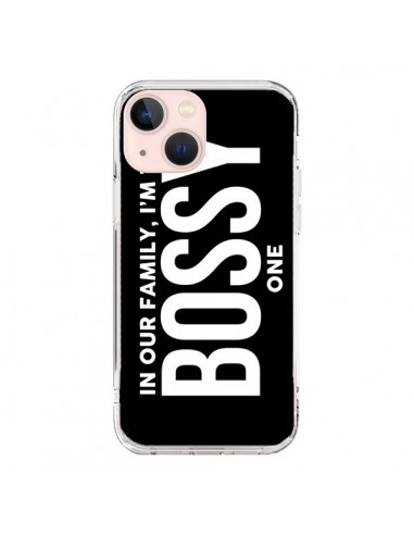 Coque iPhone 13 Mini In our family i'm the Bossy one - Jonathan Perez