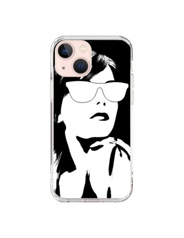 iPhone 13 Mini Case Girl Eyesali White - Jonathan Perez