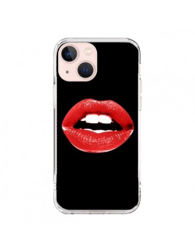 Coque iPhone 13 Mini Lèvres Rouges - Jonathan Perez