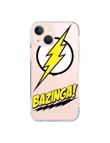 Cover iPhone 13 Mini Bazinga Sheldon The Big Bang Thoery Trasparente - Jonathan Perez