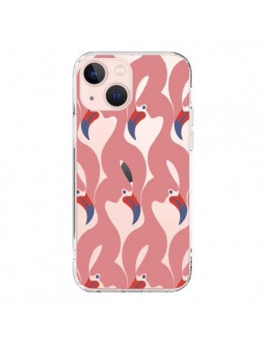 Coque iPhone 13 Mini Flamant Rose Flamingo Transparente - Dricia Do