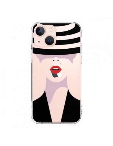 Cover iPhone 13 Mini Donna Cappello Trasparente - Dricia Do