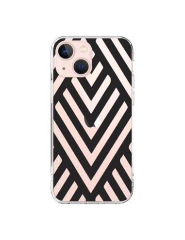 iPhone 13 Mini Case Geometrico Aztec Black Clear - Dricia Do