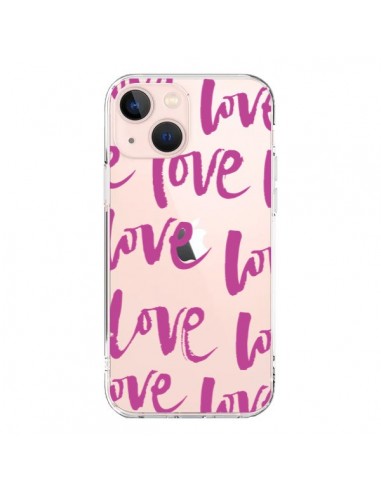 Coque iPhone 13 Mini Love Love Love Amour Transparente - Dricia Do