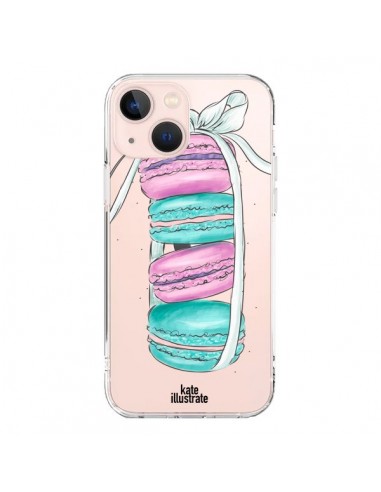 iPhone 13 Mini Case Macarons Pink Mint Clear - kateillustrate