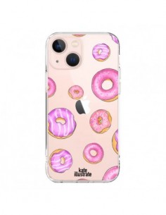 Cover iPhone 13 Mini Ciambelle Rosa Trasparente -...