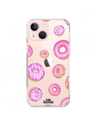 Cover iPhone 13 Mini Ciambelle Rosa Trasparente - kateillustrate