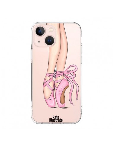 Coque iPhone 13 Mini Ballerina Ballerine Danse Transparente - kateillustrate