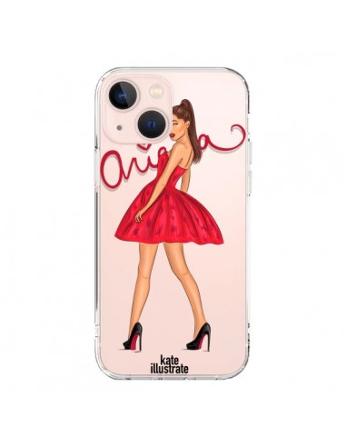 Cover iPhone 13 Mini Ariana Grande Cantante Trasparente - kateillustrate