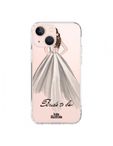 iPhone 13 Mini Case Bride To Be Sposa Clear - kateillustrate