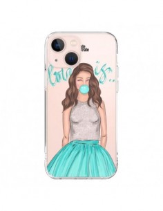 Cover iPhone 13 Mini Bubble Girls Tiffany Blu Trasparente...