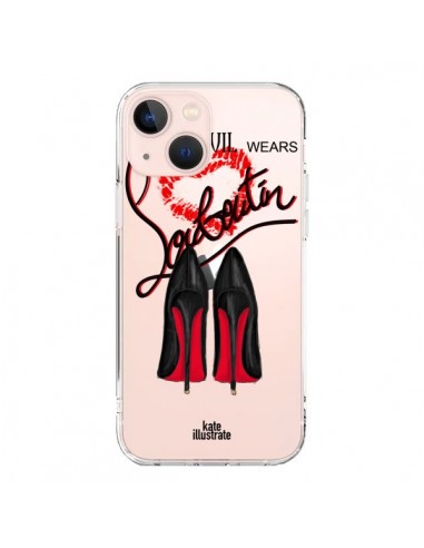 Coque iPhone 13 Mini The Devil Wears Shoes Demon Chaussures Transparente - kateillustrate