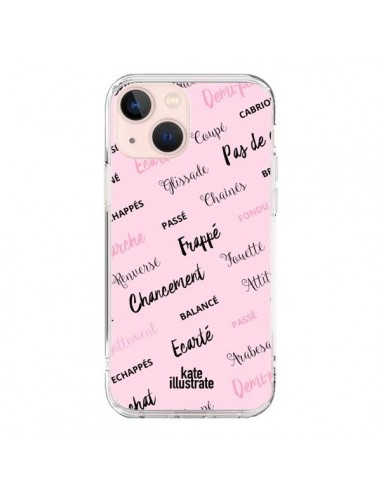 Coque iPhone 13 Mini Ballerina Ballerine Mots - kateillustrate