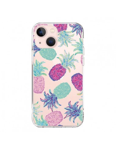 Coque iPhone 13 Mini Ananas Pineapple Fruit Ete Summer Transparente - Lisa Argyropoulos