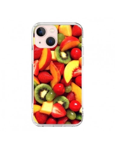 Coque iPhone 13 Mini Fruit Kiwi Fraise - Laetitia