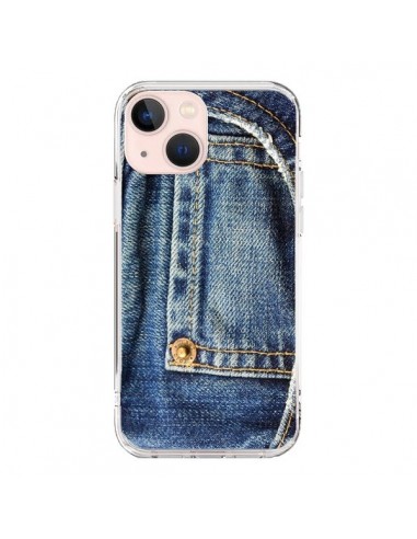 Cover iPhone 13 Mini Jean Blu Vintage - Laetitia