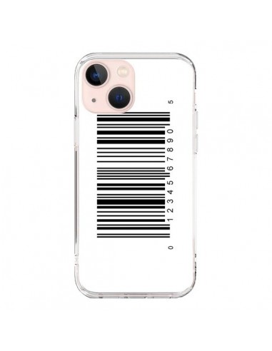 Coque iPhone 13 Mini Code Barres Noir - Laetitia