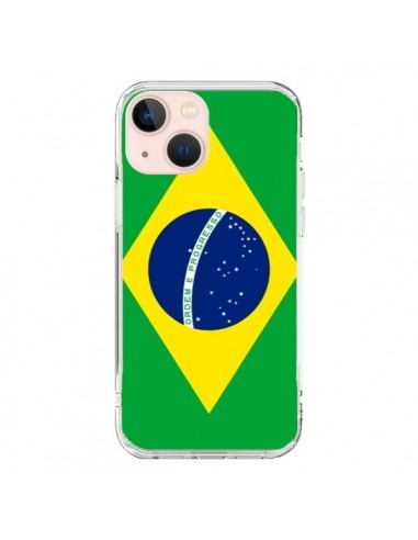 Coque iPhone 13 Mini Drapeau Brésil Brésilien - Laetitia