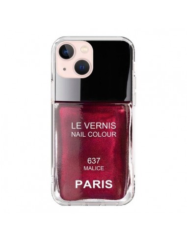 Coque iPhone 13 Mini Vernis Paris Malice Violet - Laetitia