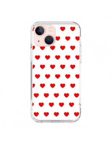 Cover iPhone 13 Mini Cuore Rosso sfondo Bianco - Laetitia