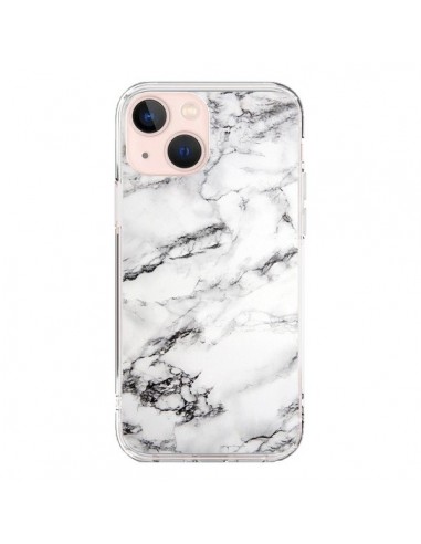 Coque iPhone 13 Mini Marbre Marble Blanc White - Laetitia