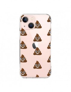 Cover iPhone 13 Mini Shit Poop Emoji Trasparente - Laetitia