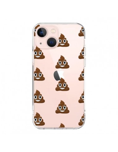 Coque iPhone 13 Mini Shit Poop Emoticone Emoji Transparente - Laetitia