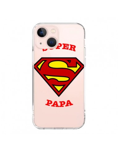 Coque iPhone 13 Mini Super Papa Transparente - Laetitia