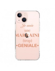Cover iPhone 13 Mini Sono una Madrina geniale Trasparente...