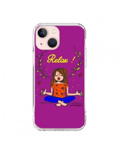 Coque iPhone 13 Mini Fille Relax Zen Yoga - Leellouebrigitte