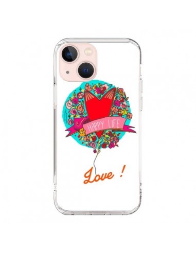 iPhone 13 Mini Case Love Happy Life - Leellouebrigitte