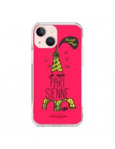 Coque iPhone 13 Mini Je suis Parisienne La Tour Eiffel...