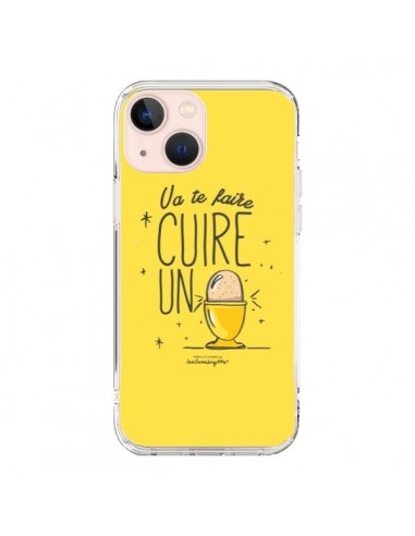 Coque iPhone 13 Mini Va te faire cuir un oeuf jaune - Leellouebrigitte