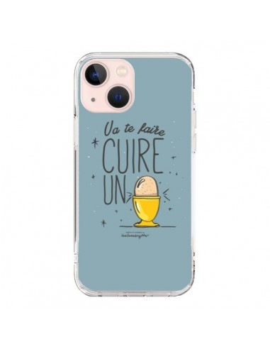 Coque iPhone 13 Mini Va te faire cuir un oeuf gris - Leellouebrigitte