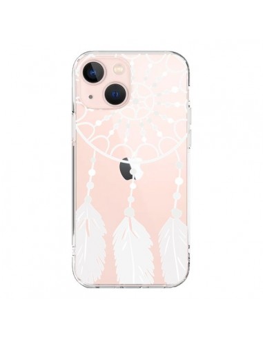 Coque iPhone 13 Mini Attrape Rêves Blanc Dreamcatcher Transparente - Petit Griffin