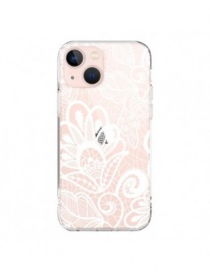 iPhone 13 Mini Case Pizzo Flowers Flower White Clear -...