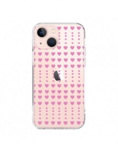 Coque iPhone 13 Mini Coeurs Heart Love Amour Rose...