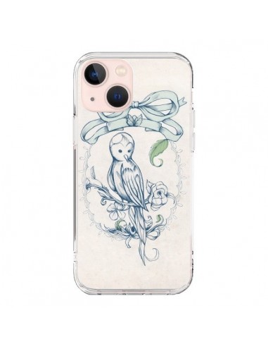 Coque iPhone 13 Mini Bird Oiseau Mignon Vintage - Lassana