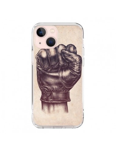 iPhone 13 Mini Case Fight Poing Cuir Pugno Combattimento Pelle - Lassana