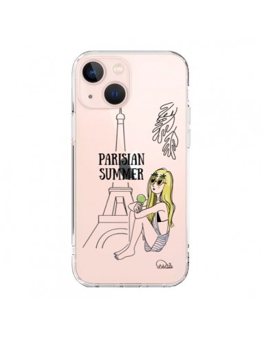 Coque iPhone 13 Mini Parisian Summer Ete Parisien Transparente - Lolo Santo