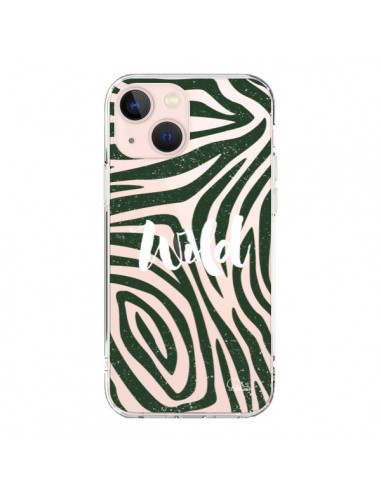Coque iPhone 13 Mini Wild Zebre Jungle Transparente - Lolo Santo