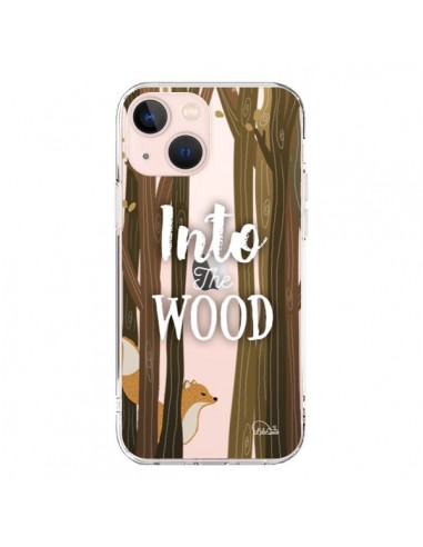 Coque iPhone 13 Mini Into The Wild Renard Bois Transparente - Lolo Santo