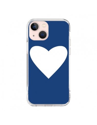 Coque iPhone 13 Mini Coeur Navy Blue Heart - Mary Nesrala