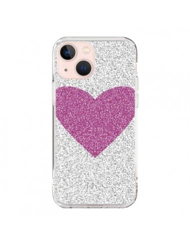 iPhone 13 Mini Case Heart Pink Argento Love - Mary Nesrala