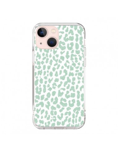 Coque iPhone 13 Mini Leopard Menthe Mint - Mary Nesrala
