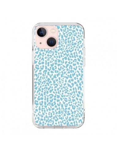 Coque iPhone 13 Mini Leopard Turquoise - Mary Nesrala