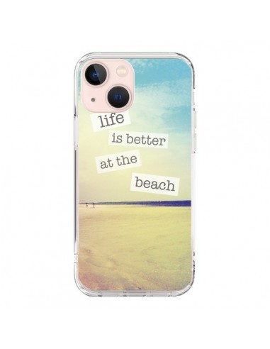 Coque iPhone 13 Mini Life is better at the beach Ete Summer Plage - Mary Nesrala
