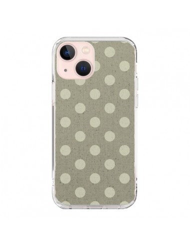 Cover iPhone 13 Mini Pois Polka Camel - Mary Nesrala