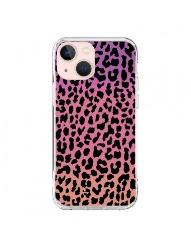 Coque iPhone 13 Mini Leopard Hot Rose Corail - Mary Nesrala